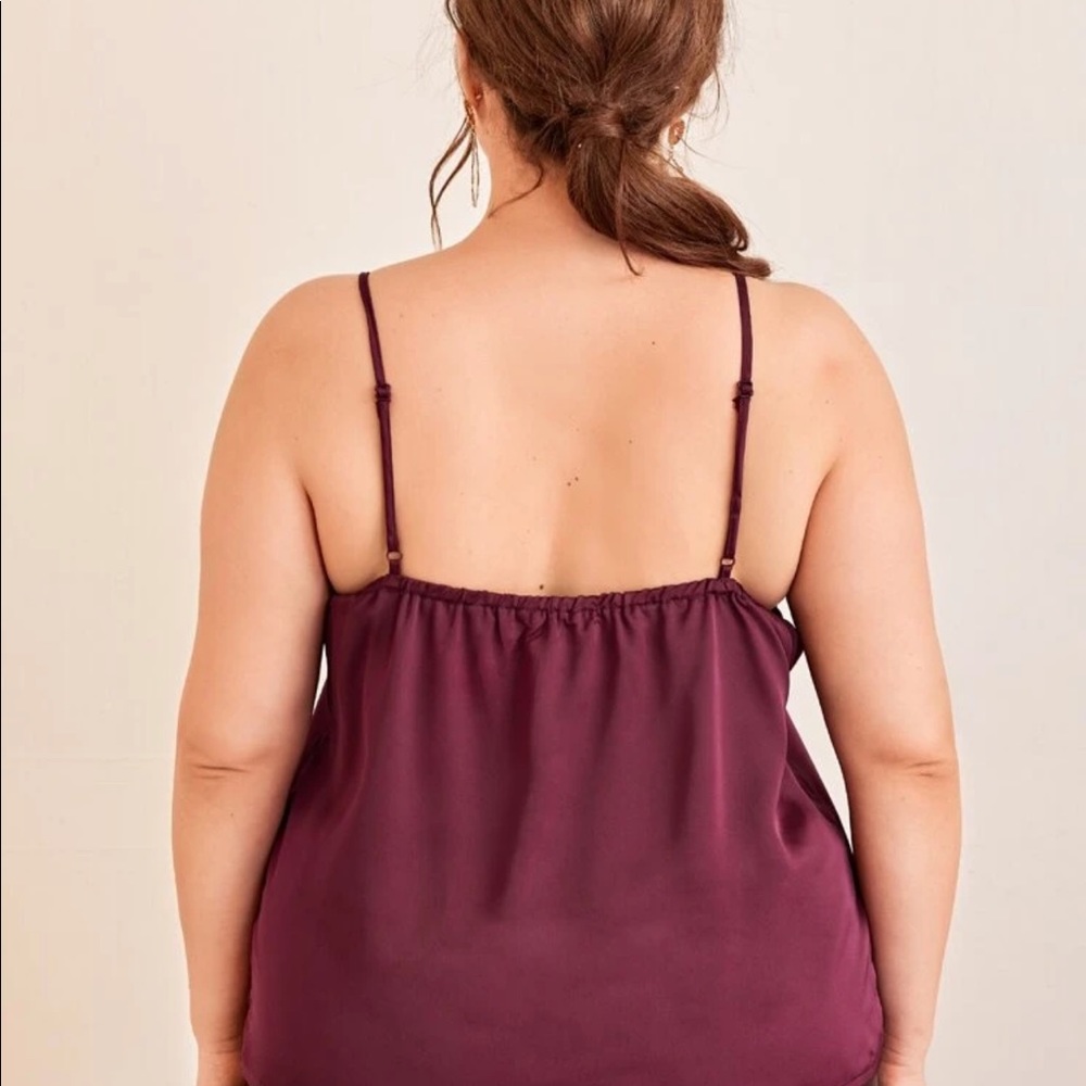 Plus size Burgundy Cami Perfect with a Sweater - Picture 3 of 5